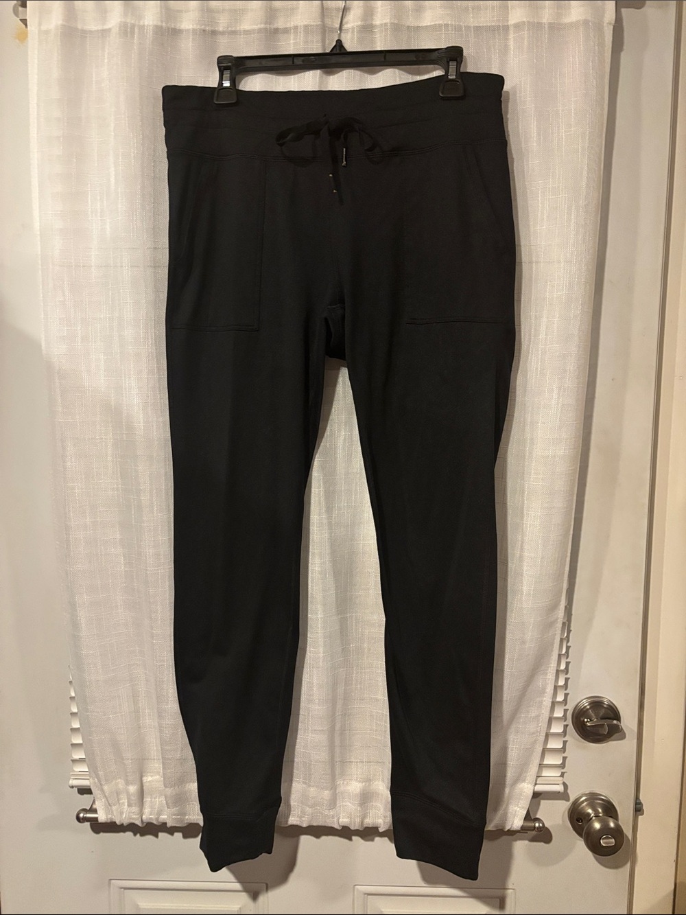 aerie Black Drawstring Track Joggers